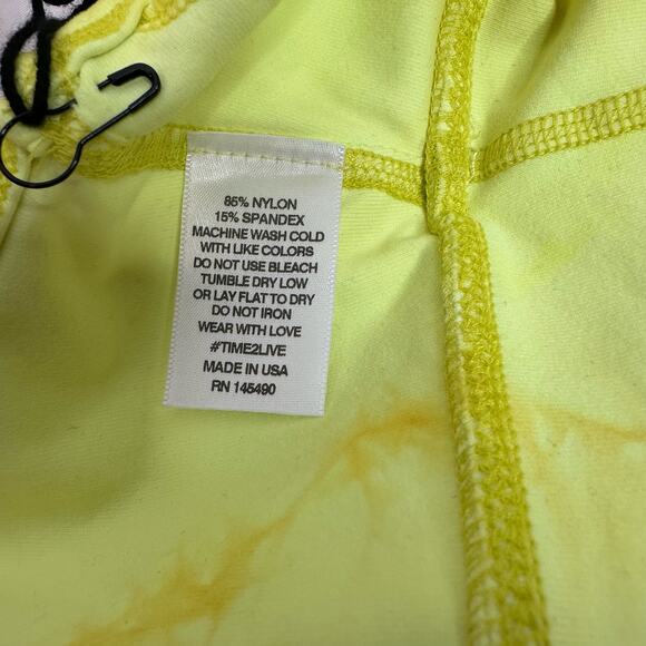 NEW E&R Sport Electric & Rose Athletic Athleisure Sports Bra Yellow Tie Dye XS - Picture 5 of 6